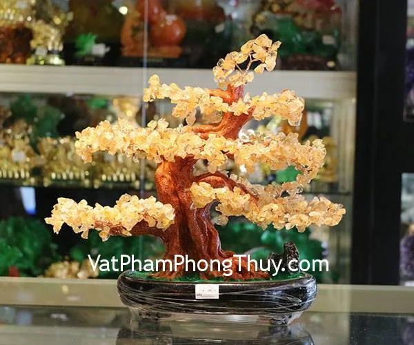 Cây tài lộc thạch anh vàng theo mảng nhỏ KC038