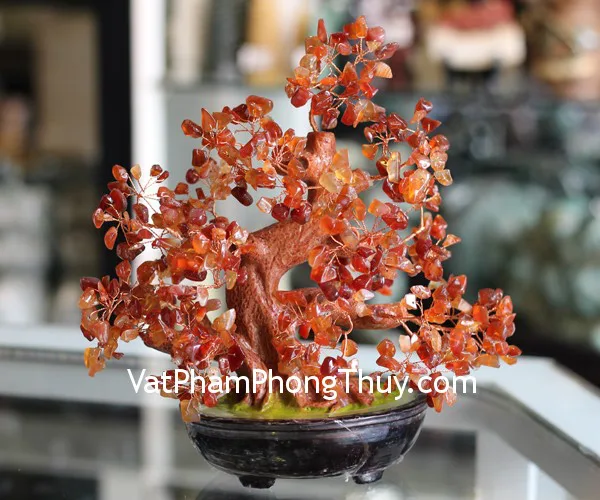 Cây tài lộc mã não mini KC051