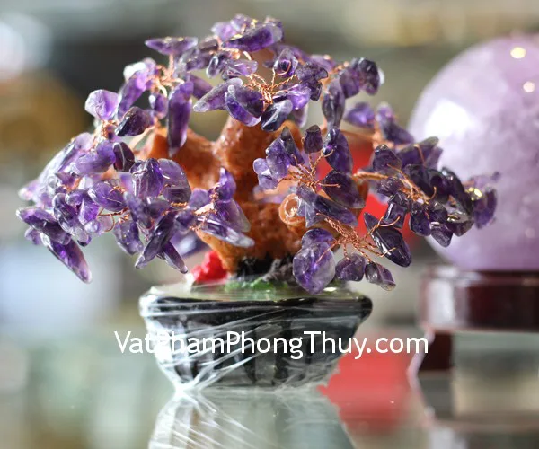 Cây tài lộc thạch anh tím siêu nhỏ KC058
