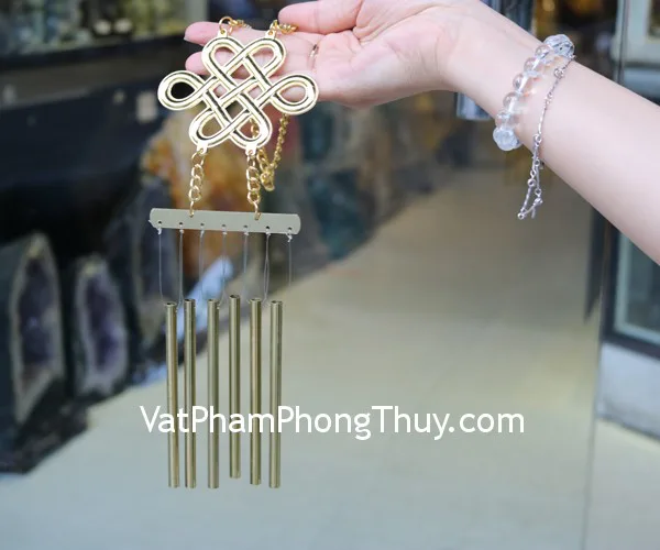 Chuông gió đồng 6 ống kết đồng tâm D258