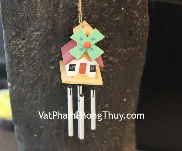 Chuông gió thuyền buồm 8 ống to trắng C1246