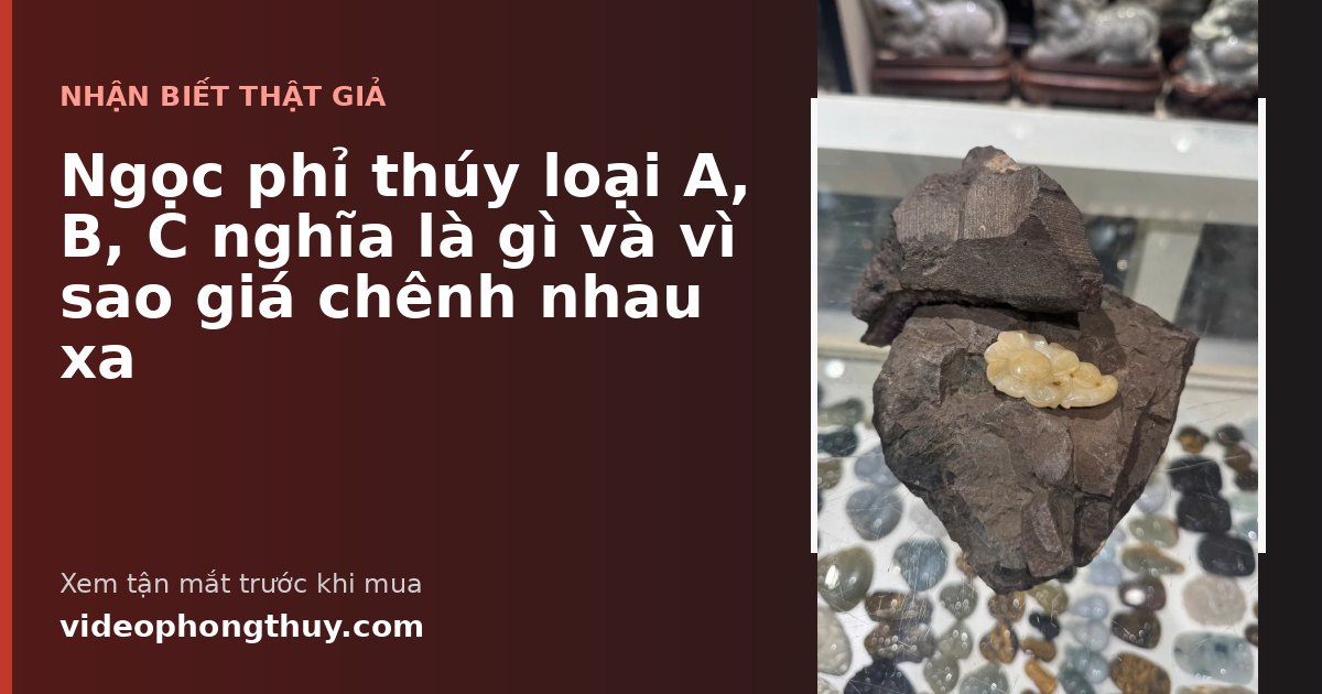 Ngọc phỉ thúy loại A, B, C nghĩa là gì và vì sao giá chênh nhau xa