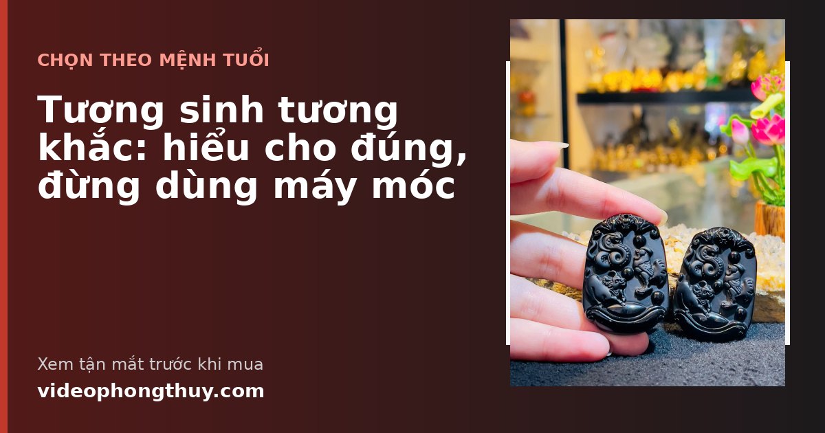 Tương sinh tương khắc: hiểu cho đúng, đừng dùng máy móc