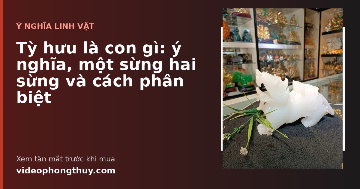 Tỳ hưu là con gì: ý nghĩa, một sừng hai sừng và cách phân biệt