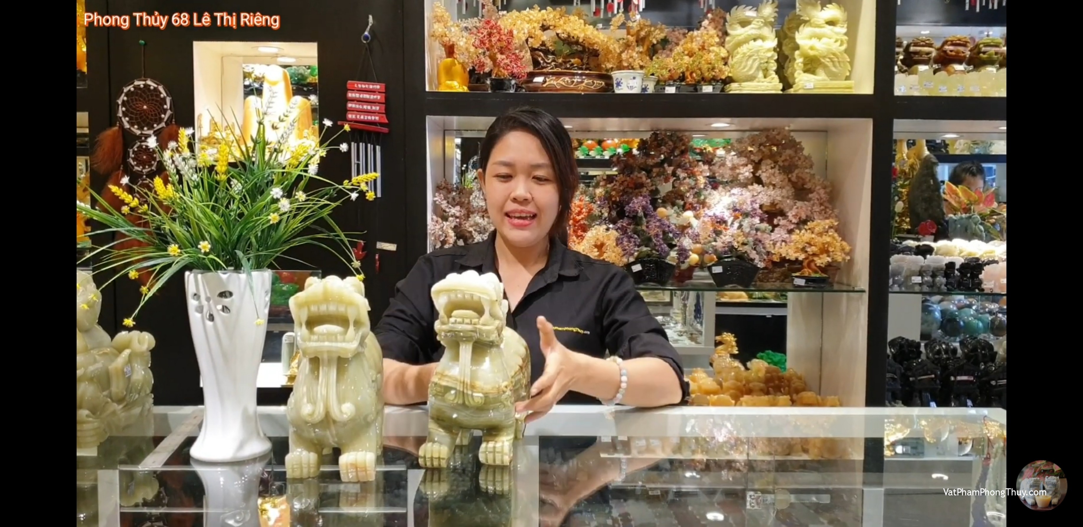 Cận cảnh ông tỳ hưu đá cẩm thạch size khủng - Đặt gì để công việc thăng tiến? - [Tỉ Tỉ Chuyện phong Thủy]
