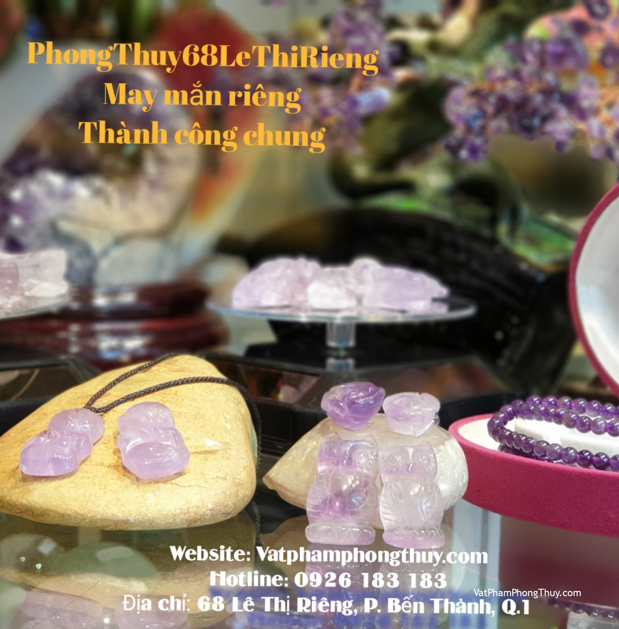 Trang Sức Thạch Anh Tím độc đáo, thu hút từ cái nhìn đầu tiên- Phần 2-[Tỉ Tỉ Chuyện Phong Thủy]