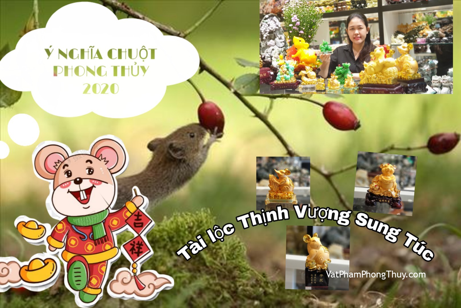 Chuột phong thủy - Quà tặng cao cấp và ý nghĩa trong năm Canh Tí 2020-Ep 28 [Tỉ Tỉ Chuyện Phong Thủy]