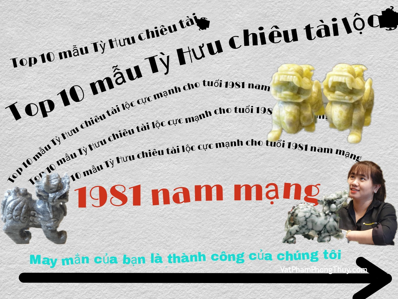 10 cặp tỳ hưu thu hút vận may tài lộc mạnh mẽ dành cho tuổi 1981 Tân Dậu nam mạng | Ep 70 [Tỉ Tỉ Chuyện Phong Thủy]