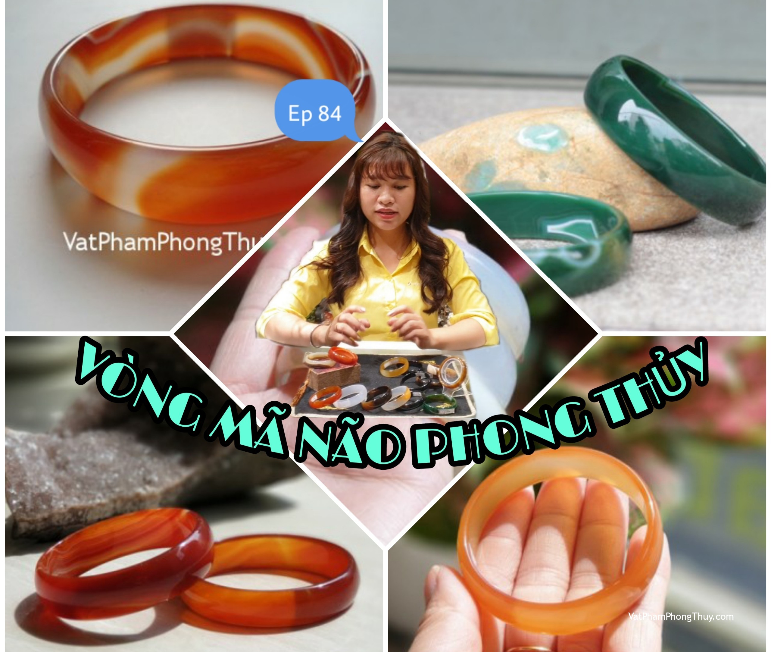 Ep84- Tất tần tật các mẫu vòng mã não xanh, đỏ, trắng, nâu, đen... may mắn [Tỉ Tỉ Chuyện Phong Thủy]